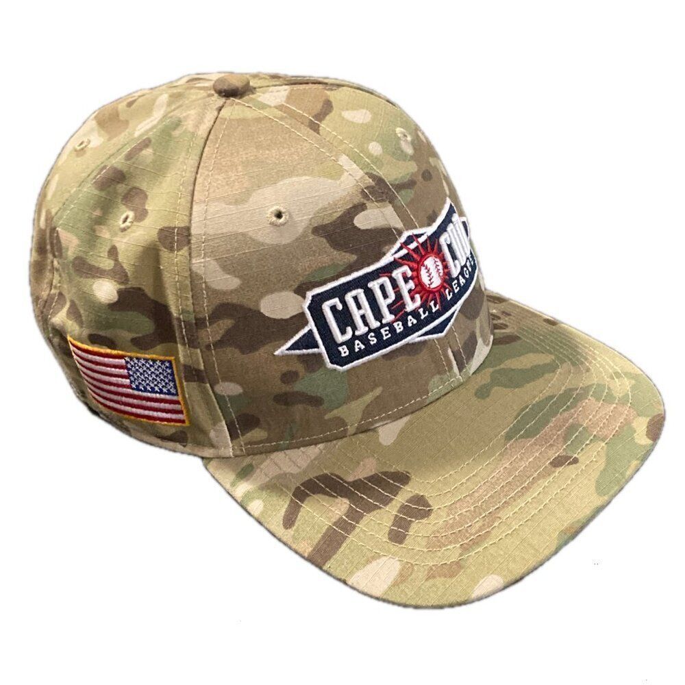 Cape Cod Baseball League Fitted Baseball Cap Camo 47 Brand Size 7 1/8